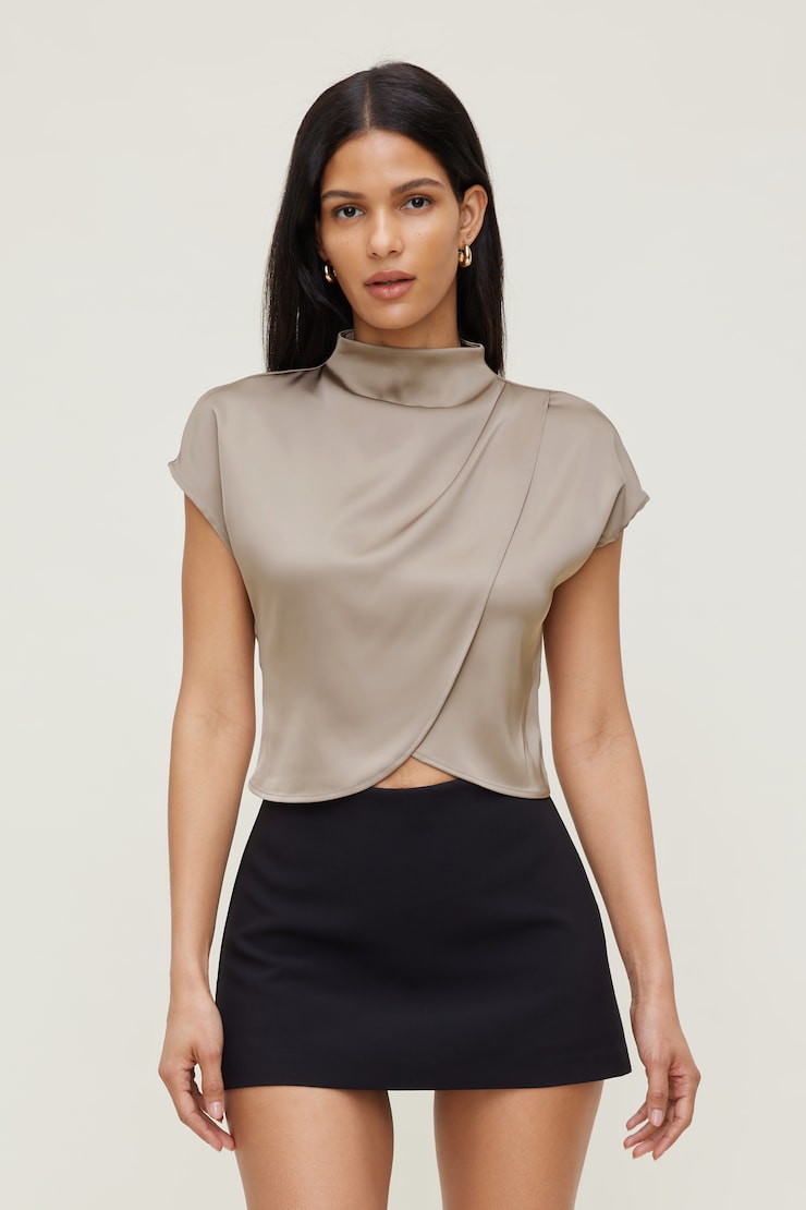 Ella Layered Satin Blouse