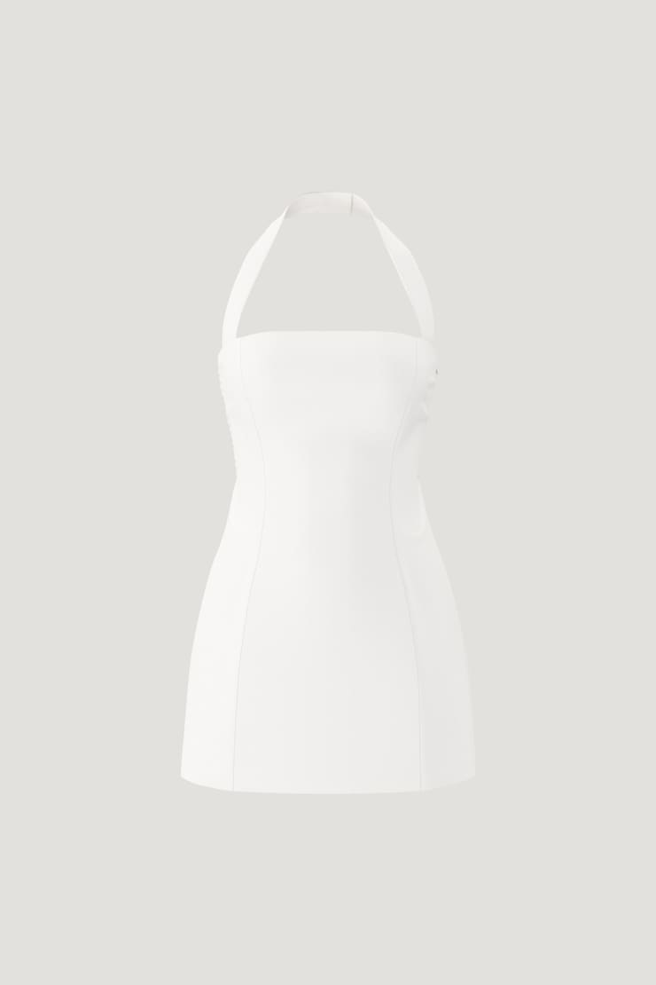 Alaya Linen Mini Dress Snow White large