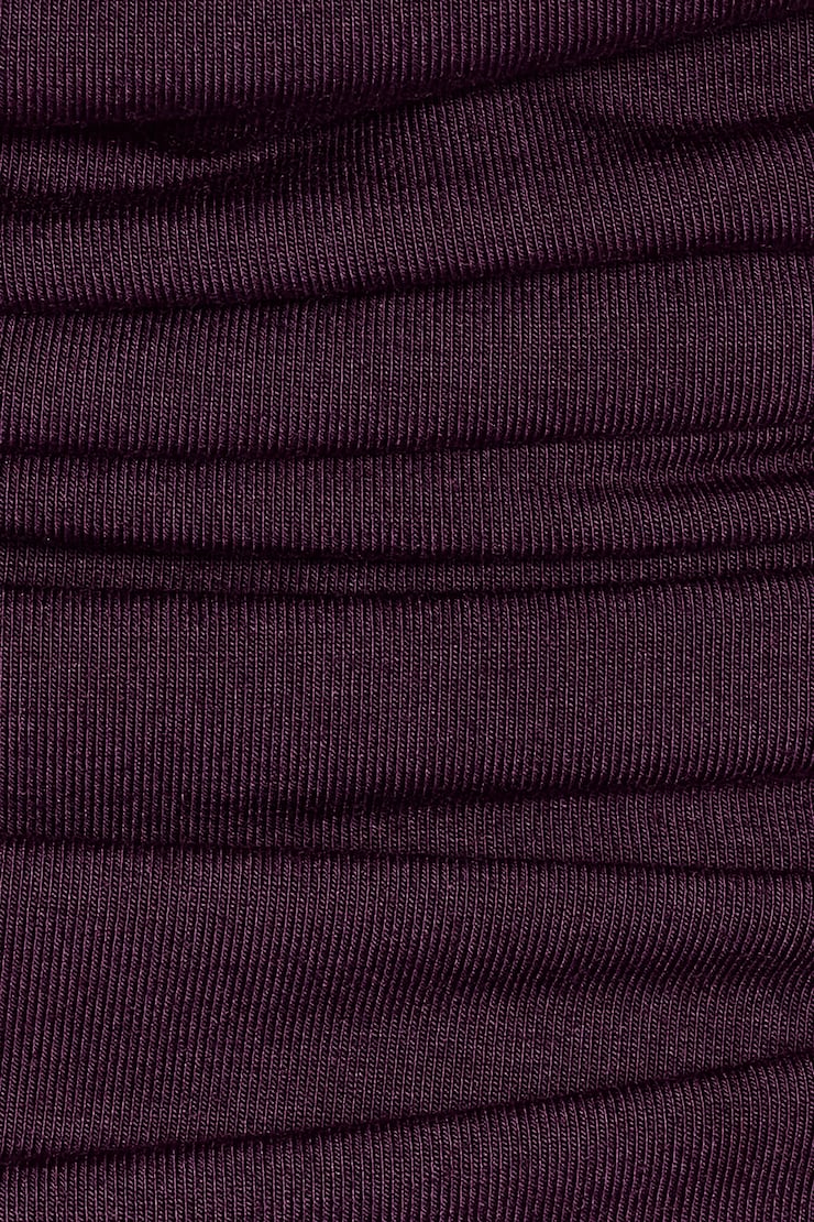 Smooth Open Back Cowl Top, Wild Berry Maroon, large