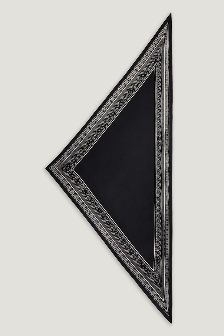 Paisley Triangle Scarf Black large