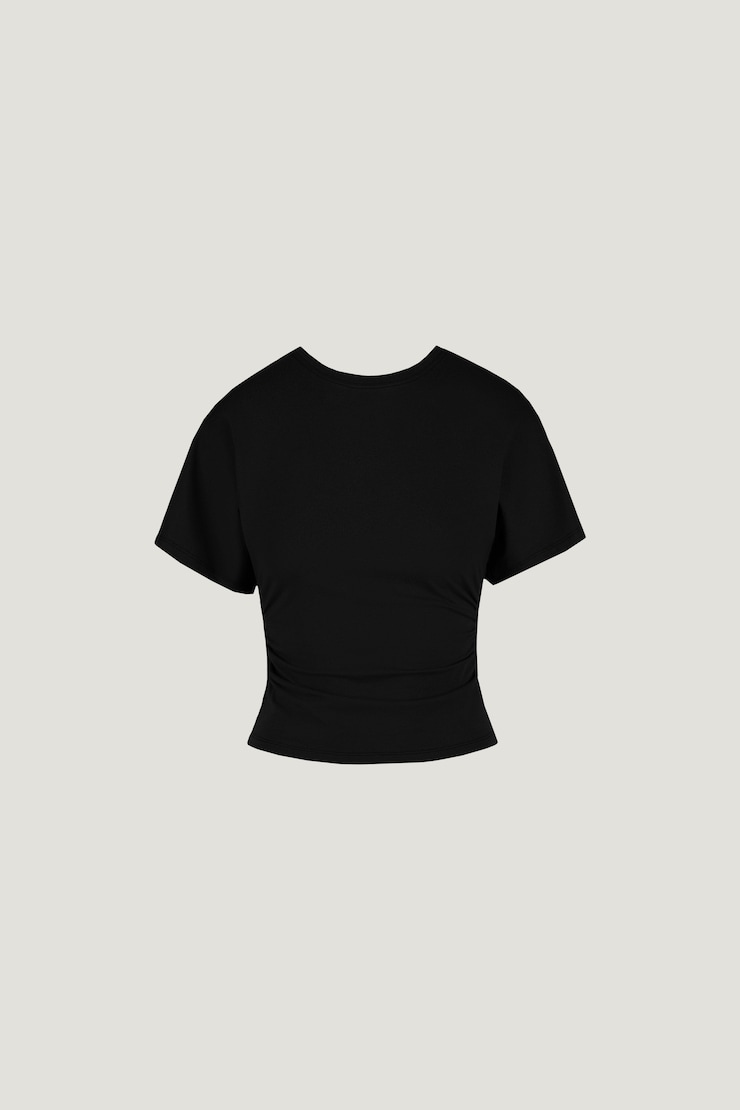 Andrea Jersey T Shirt Jet Black large