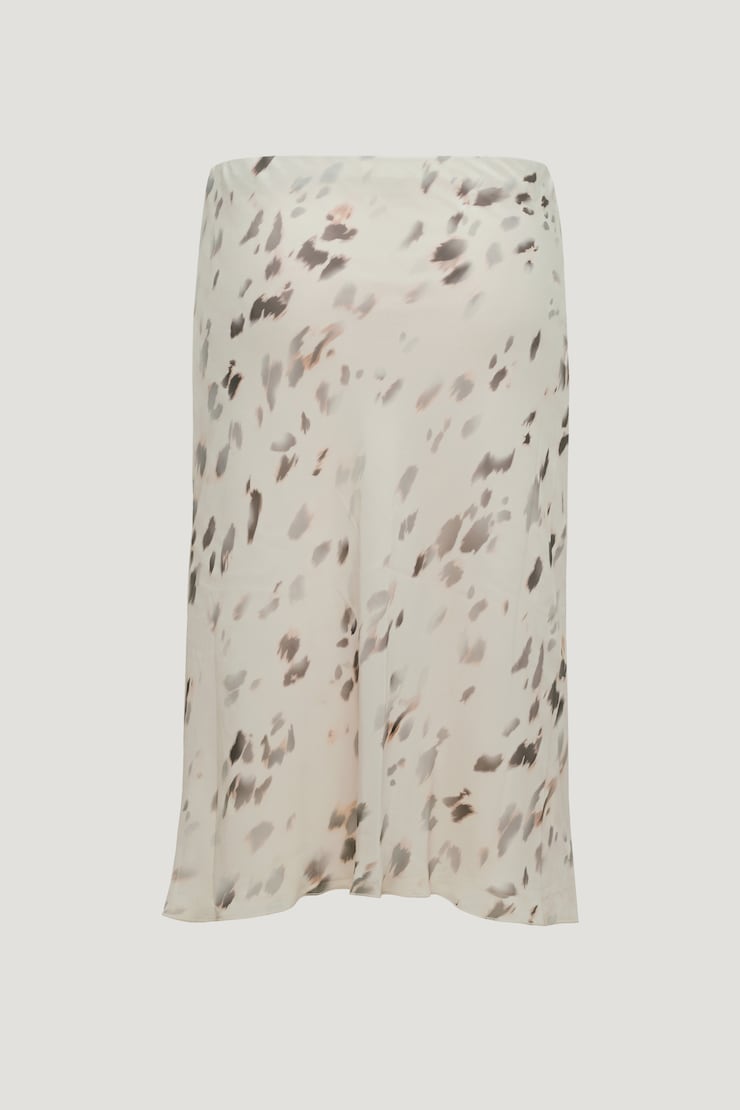 Esther Georgette Midi Skirt Beige Floral large