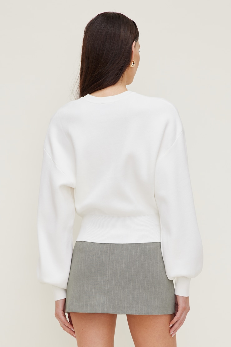 Bea Crewneck Sweater Snow White large