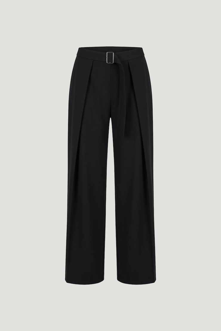 Pantalon à plis Tate Noir encre large