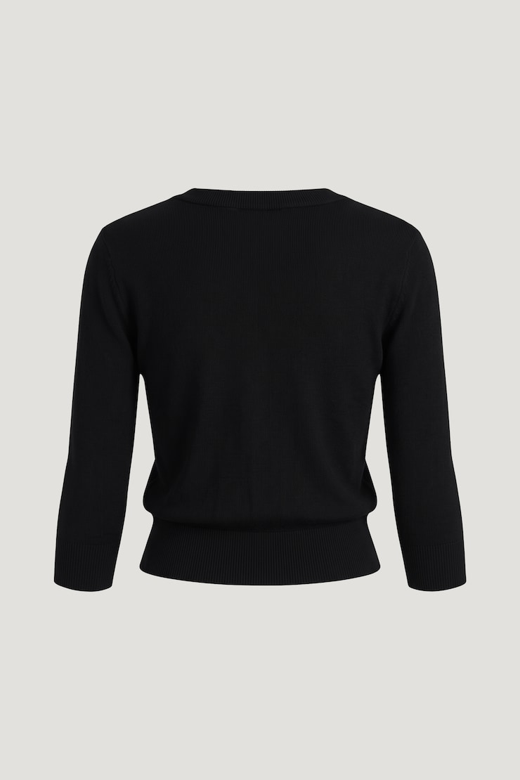 Rebecca 3/4 Sleeve Cardigan Jet Black large