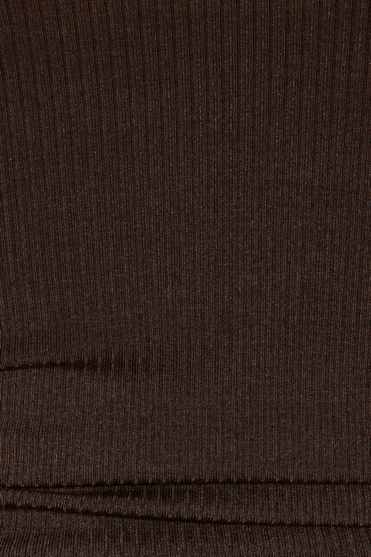 Open Neck Ribbed Cami Top, Armadillo Brown, large