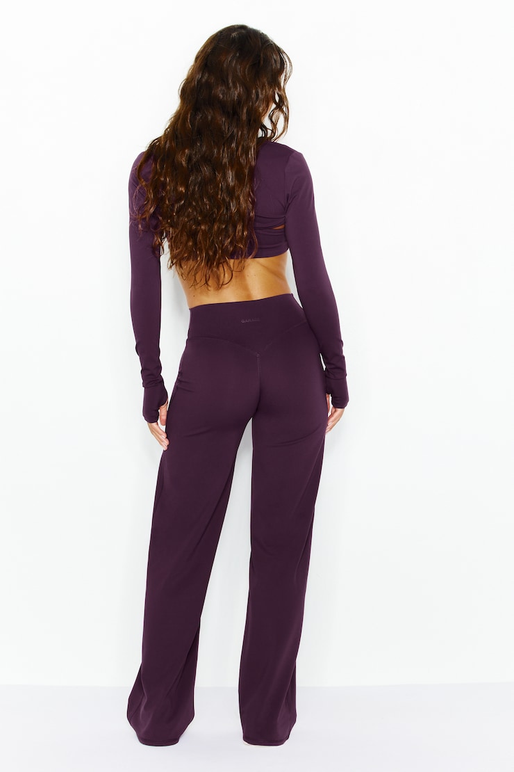 Perfect Peach Active Pants, Wild Berry Maroon, large