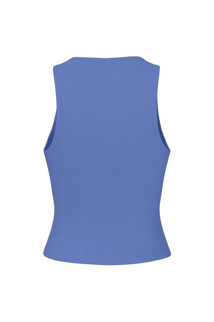 SnatchRib Notch Tank Top, Blue Blush, large