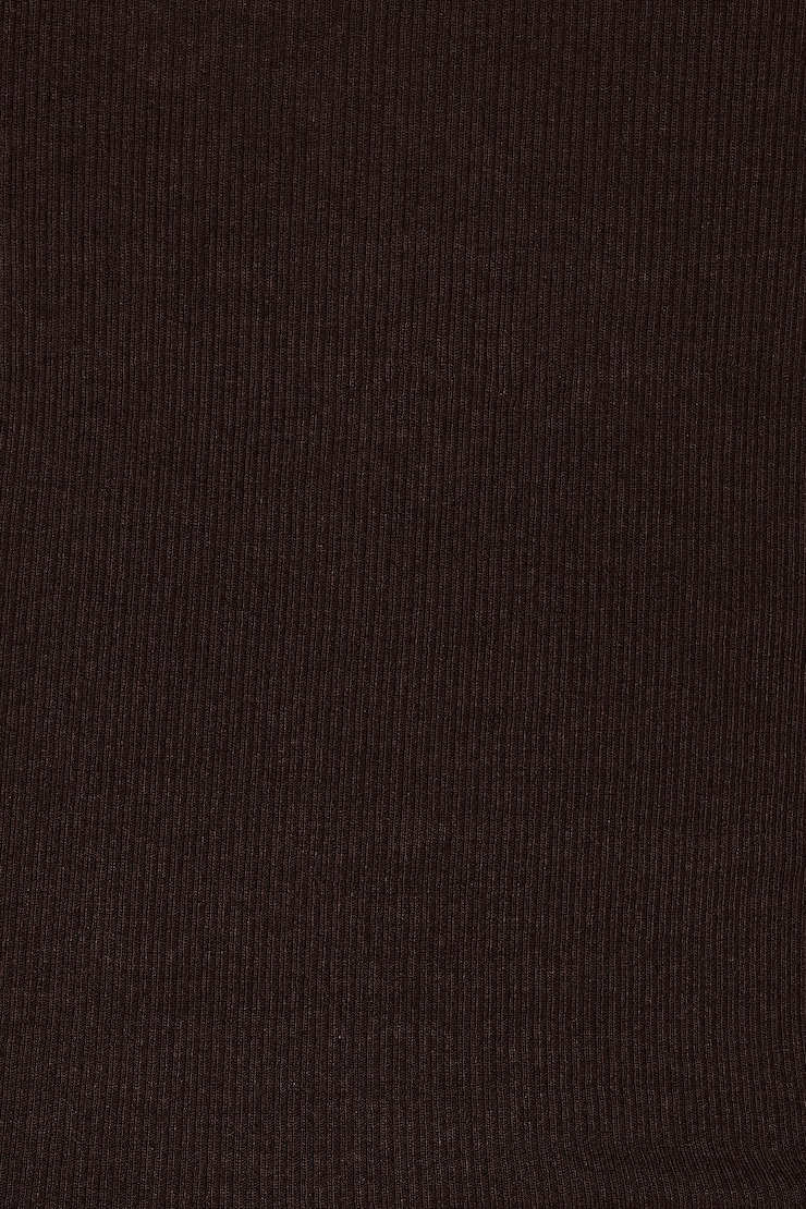 SnatchRib 3/4 Sleeve Top, Chocolate Mousse Brown, large