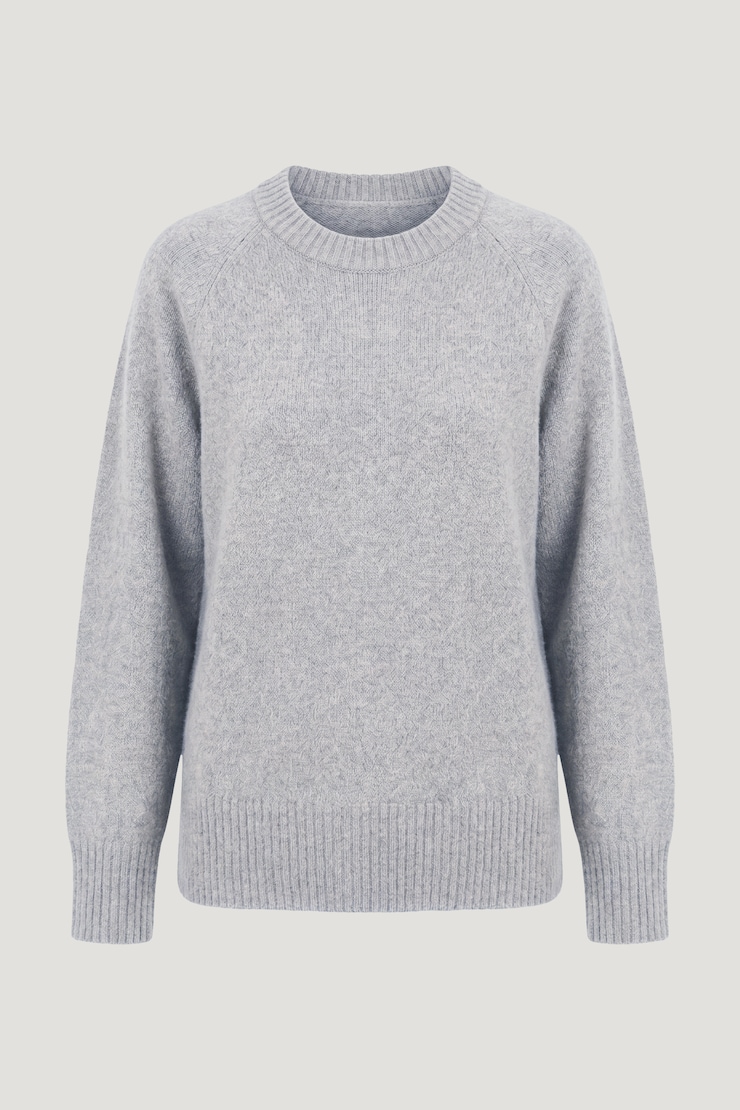 Rory Oversized Sweater Light Grey Mix large