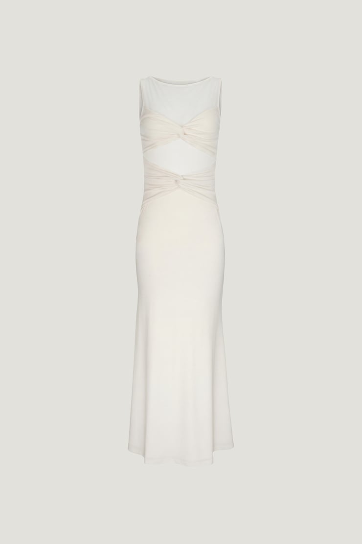 Julia Sculpt Maxi Dress Snow White large