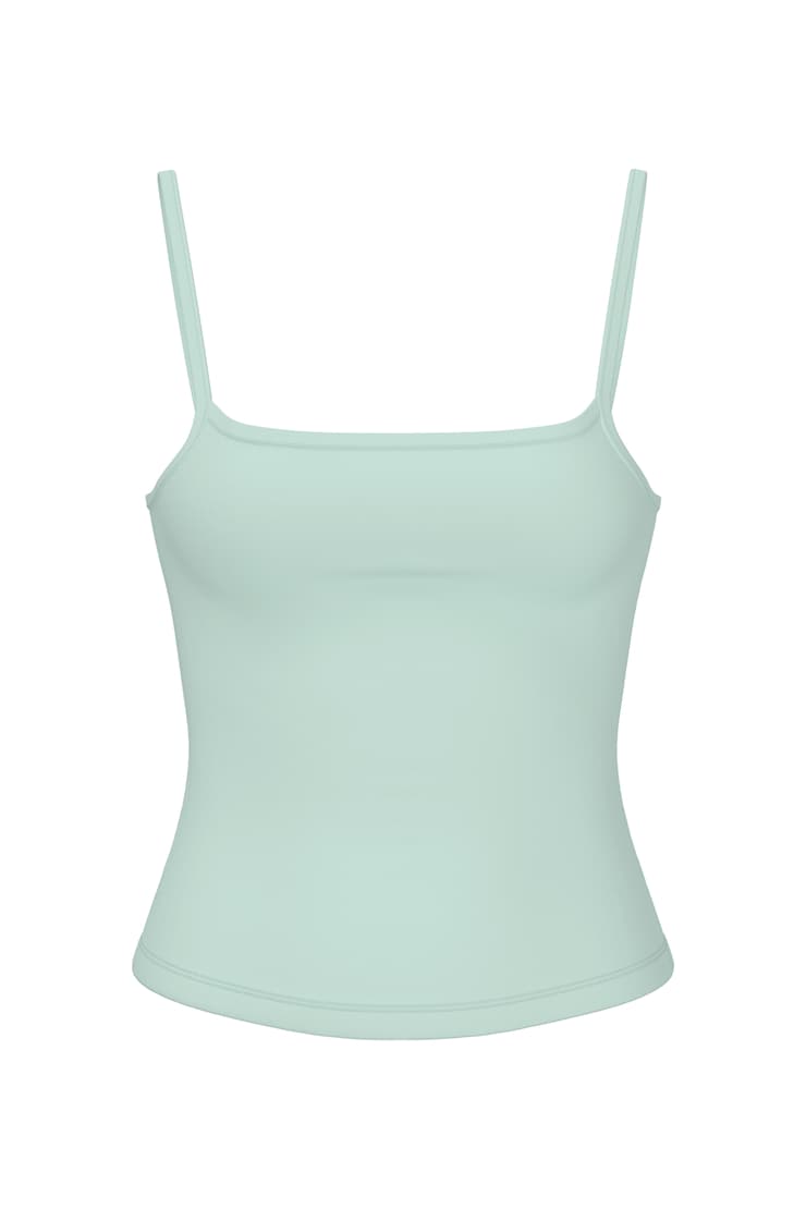 Cami Sleek à col échancré, Trouble turquoise, large
