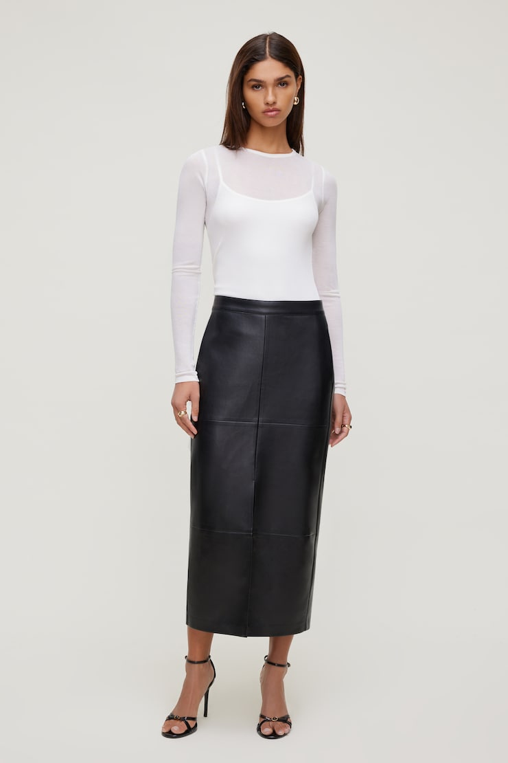 Sheer Layered Cami and Long Sleeve T Shirt