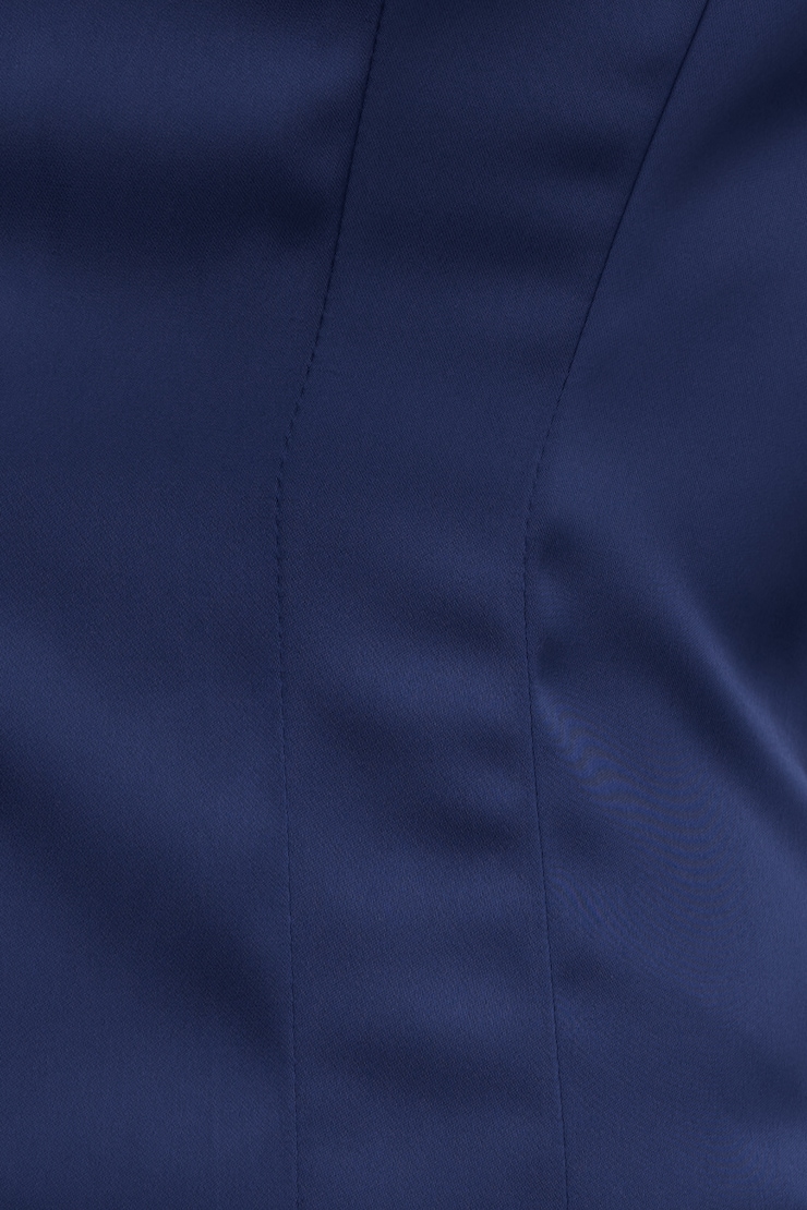 Kyra Satin Shirt Ocean Cavern Navy large