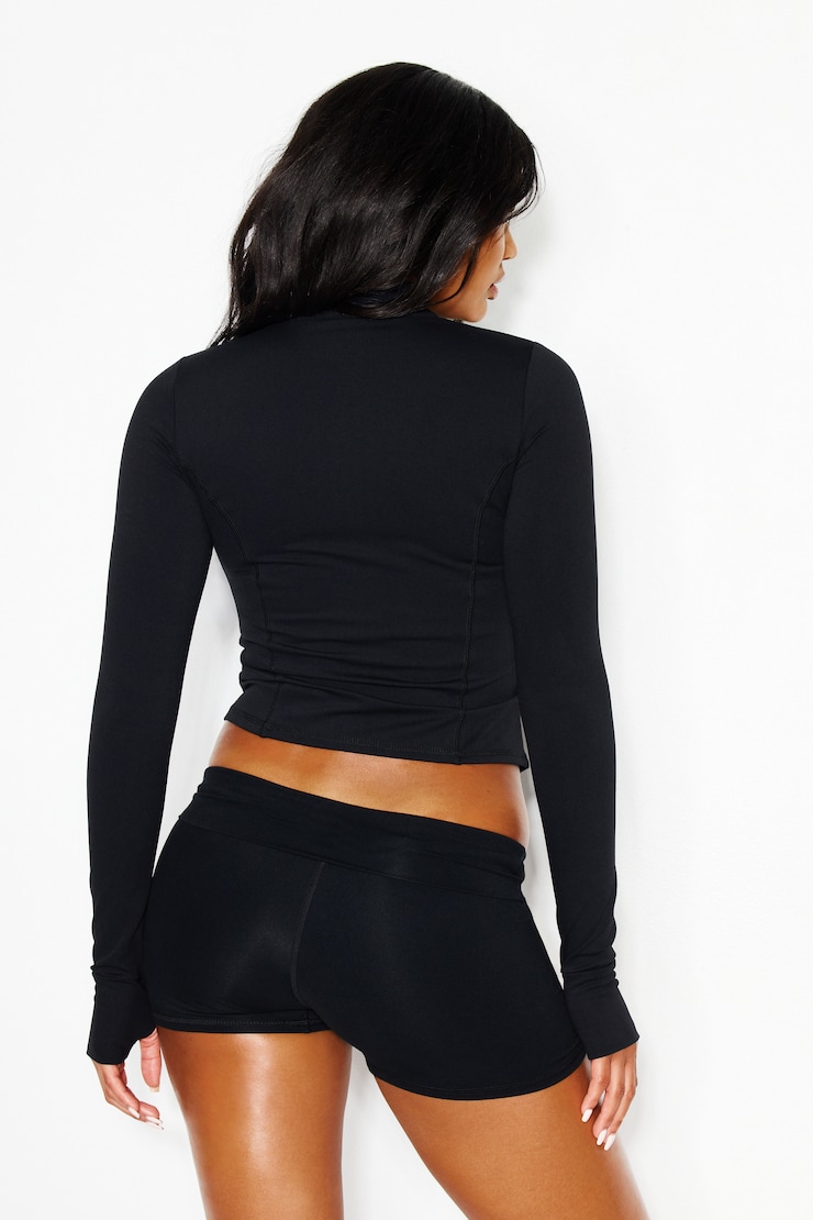 Active Zip Up Jacket, Jet Black, large