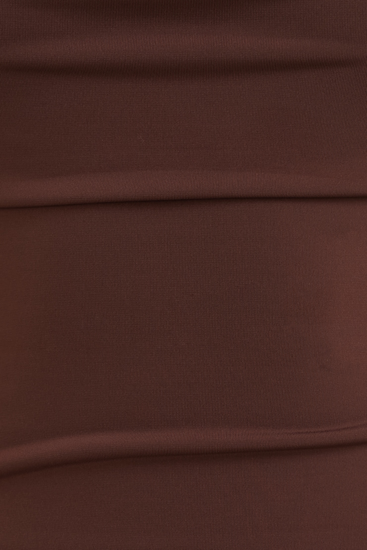 Long Sleeve Mesh Sheer Cowl Top