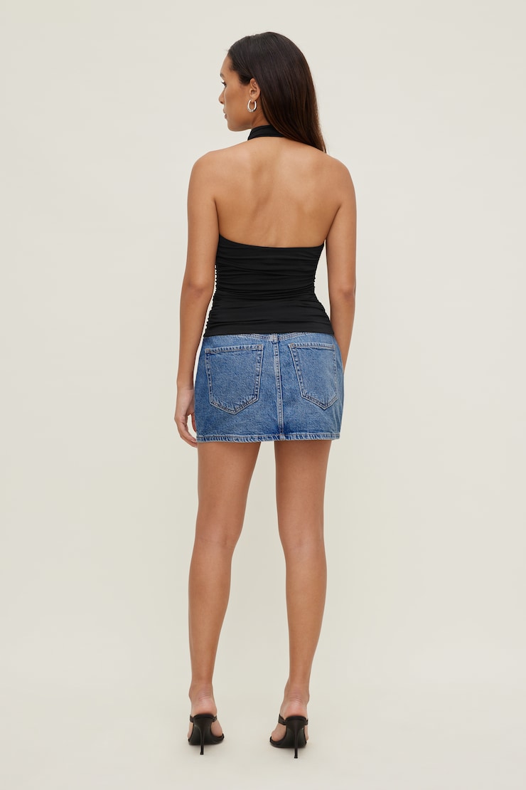 Gia Denim Mini Skort Medium Indigo / Tulum Blue large
