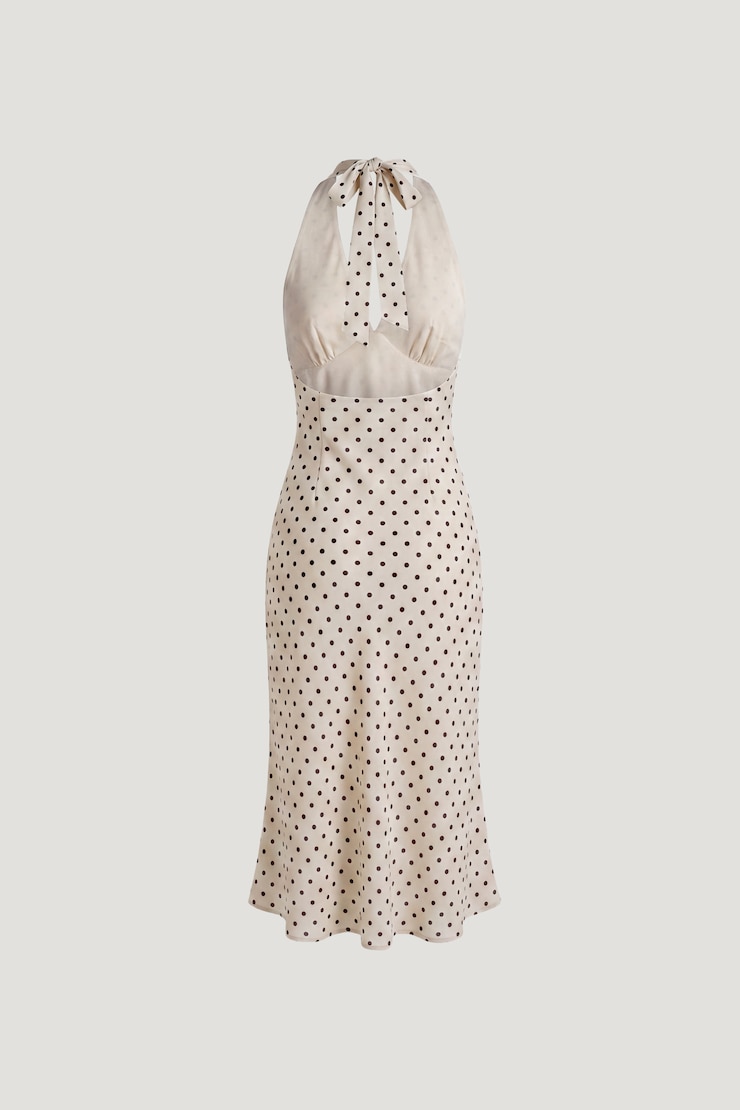 Robe midi à col licou Elena