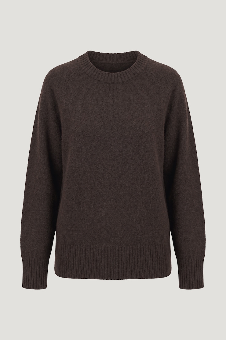 Rory Oversized Sweater Java Brown large