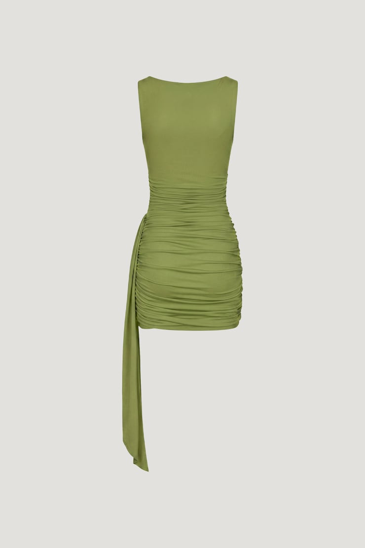 Zaya Sculpt Mini Dress Fern Green large