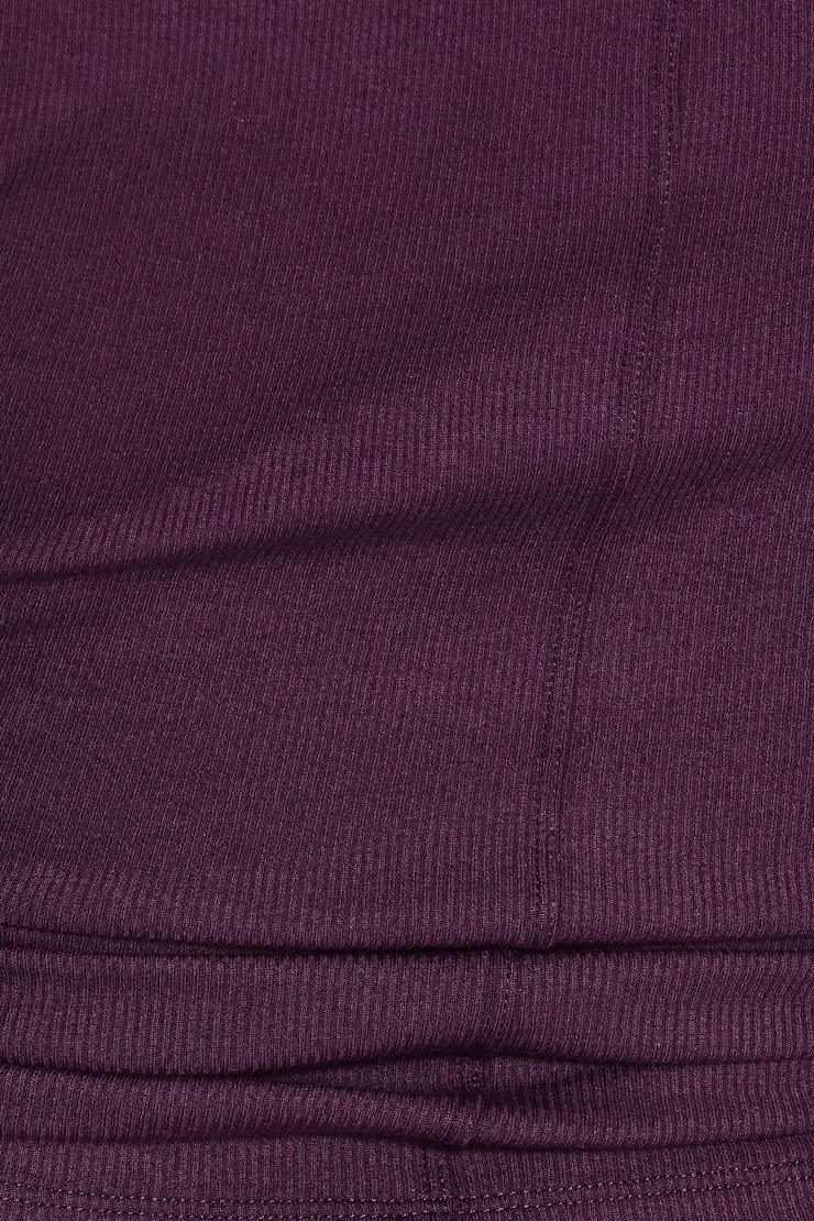 SnatchRib Scoop Neck Longsleeve Top, Wild Berry Maroon, large