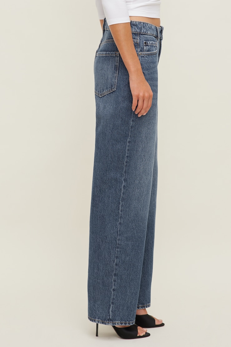 Mika Mid Rise Relaxed Straight Leg Jeans Medium Indigo / Southern Blue large