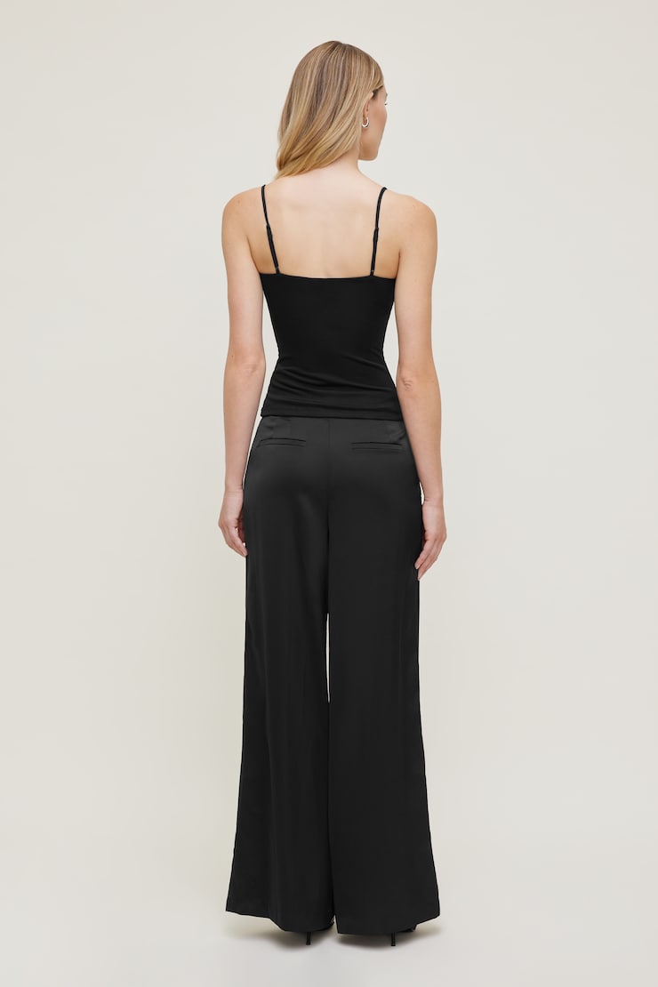 Pantalon en satin à jambe large