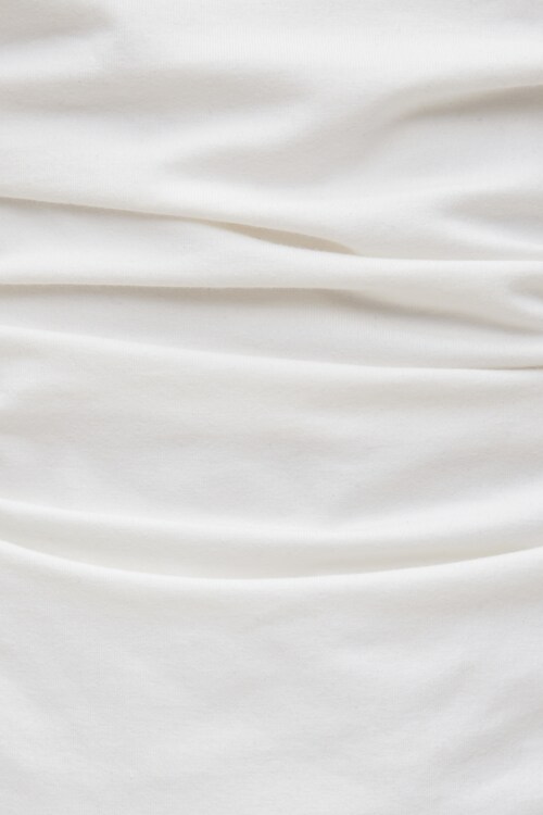 Katia Ruched Jersey Mini Dress White | Dynamite