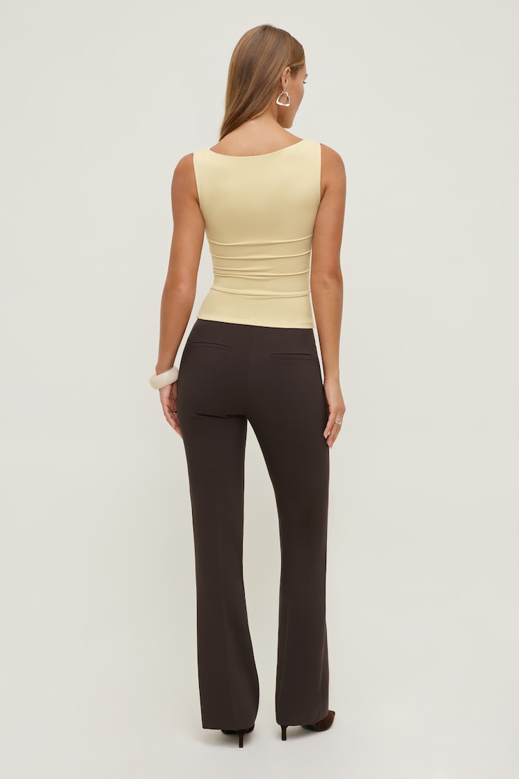 Nola Sculpt Tank Top Pale Yellow large