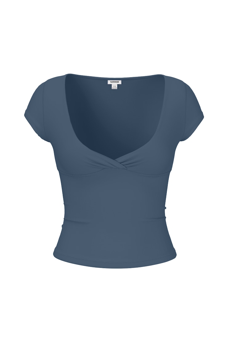 Sleek Crossover T-Shirt, Heated Indigo, large