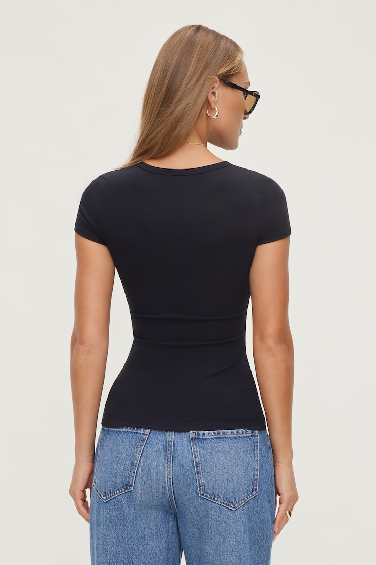 Rumi Crewneck T Shirt Jet Black large