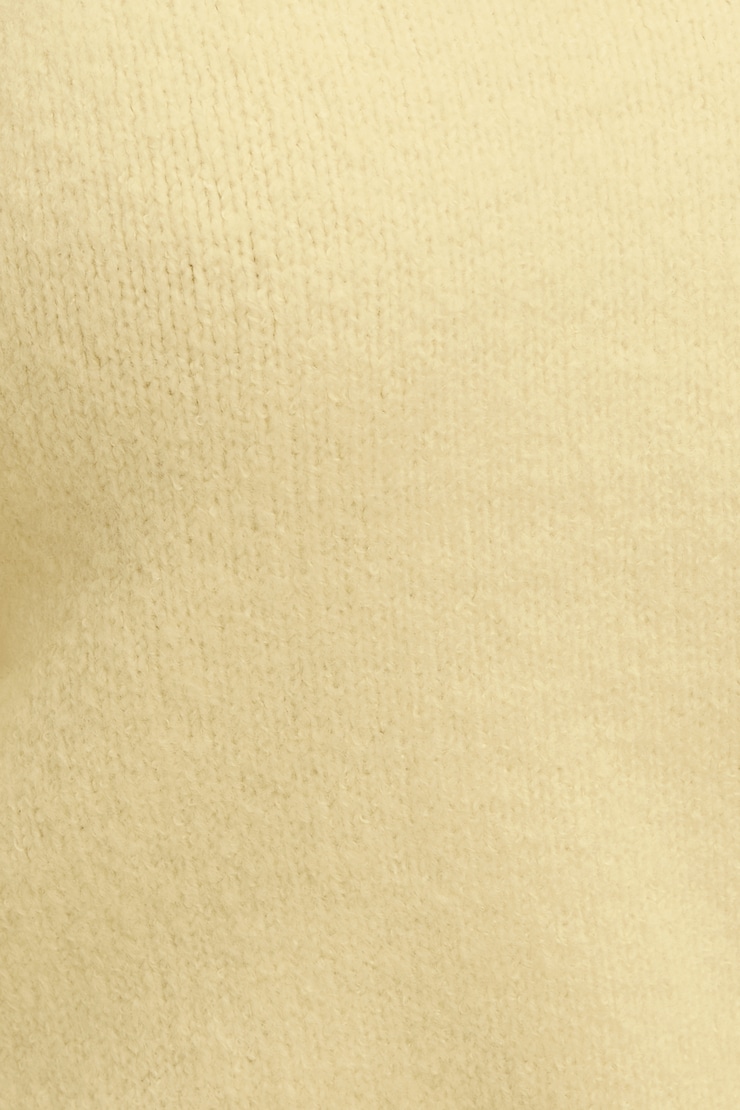 Audrey Cinched Polo Sweater Pale Yellow large