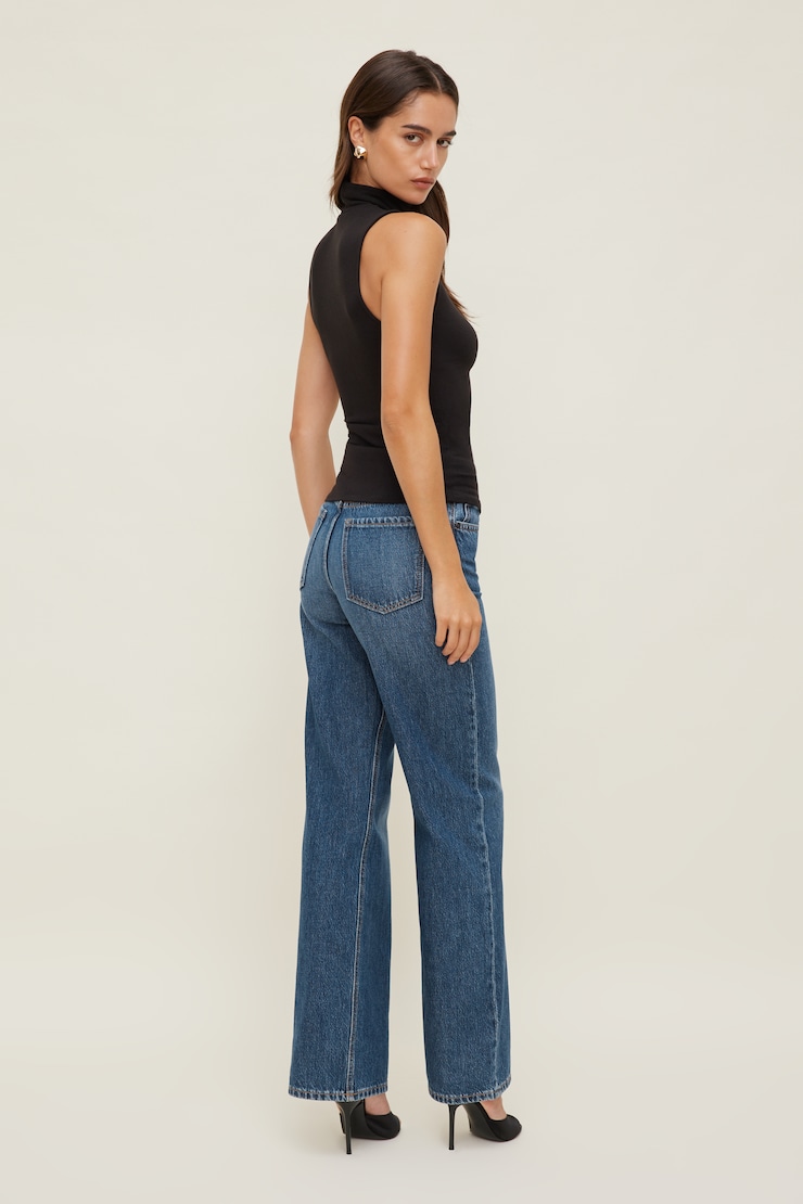 Heidi High Rise Wide Leg Jeans Medium Indigo / Blue Horizon large