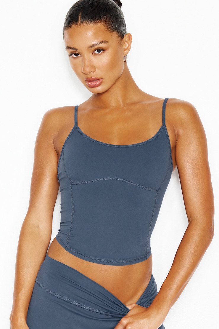 Active Underbust Cami Top, Heated Indigo, large