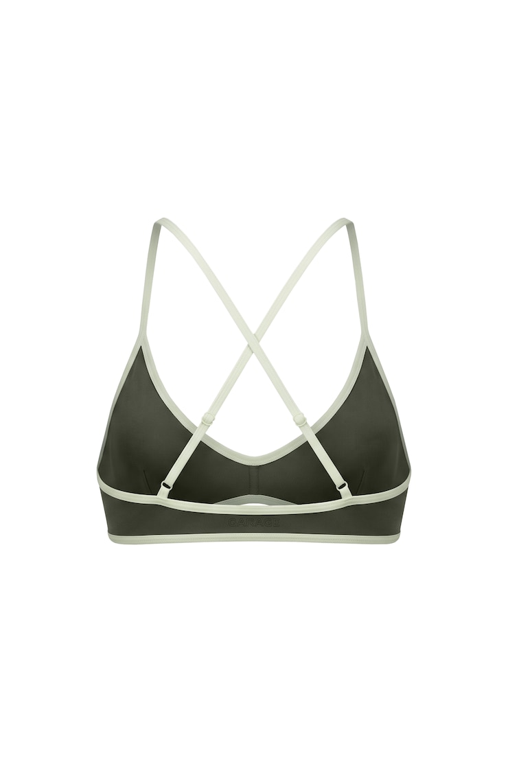 Active Curved Triangle Bra, Olive Obsession/Mint Mischief, large