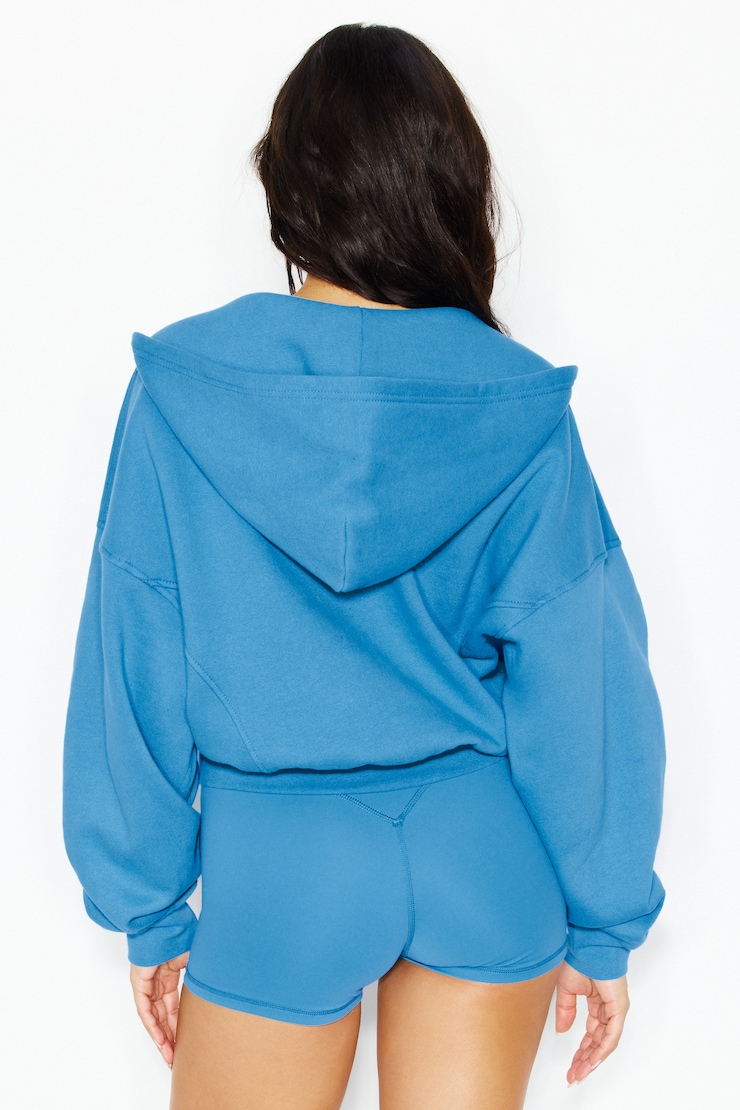 UltraFleece Cotton Zip Hoodie, Blue Rebound, large