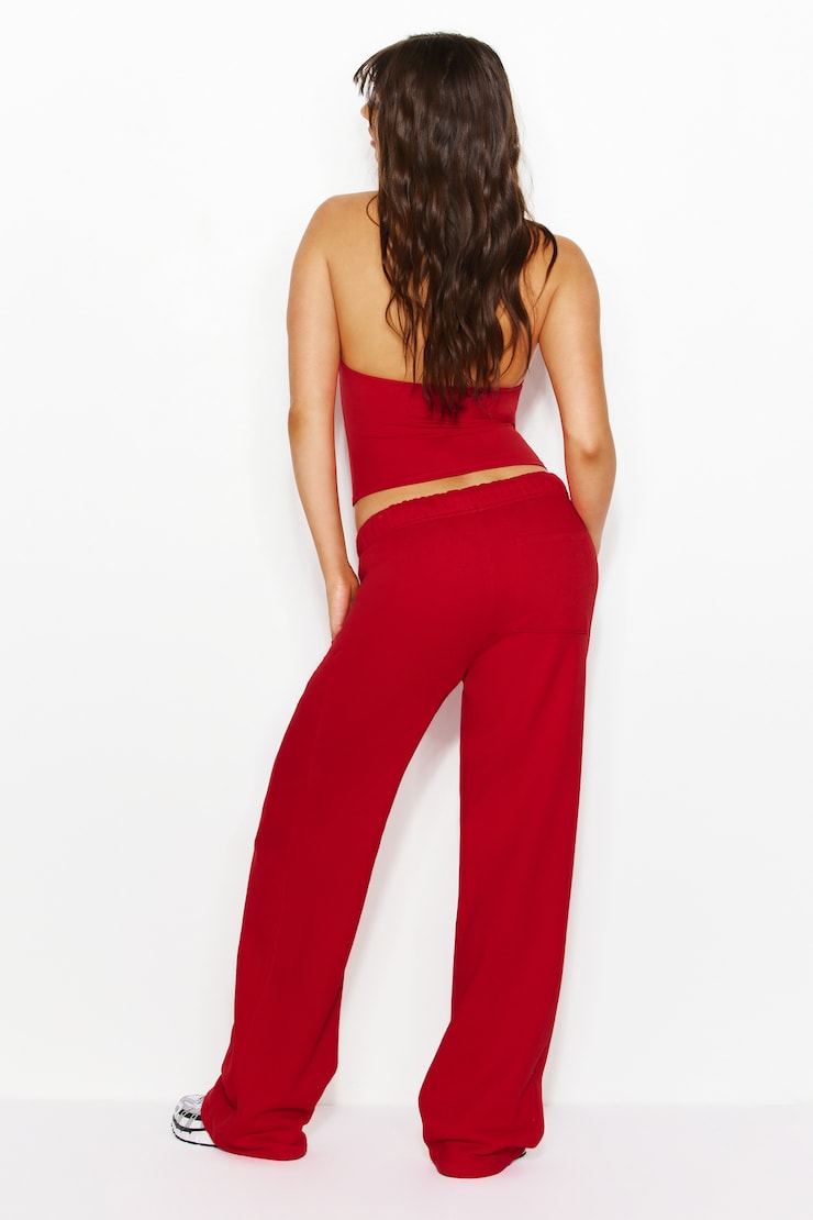 UltraFleece Straight Leg Sweatpants, Scarlet Flame Red, large