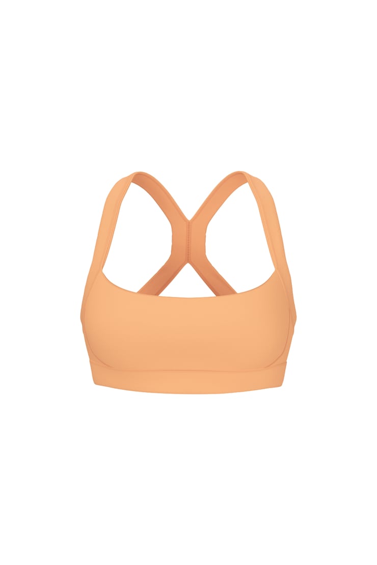Active Portrait Neck Bra, Juicy Peach Orange, large