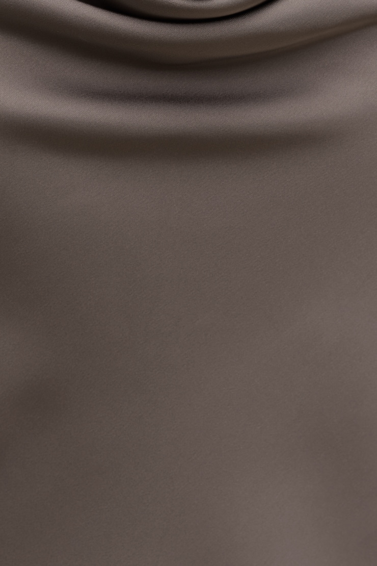 Camila Satin Blouse Iron Taupe large