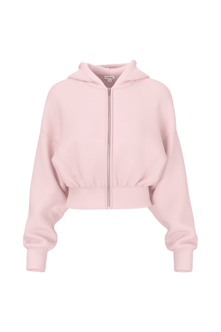 UltraFleece Cotton Zip Hoodie, Pink, large