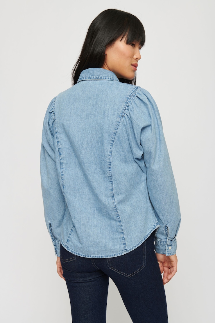 Vera Denim Blouse Soft Sky Blue large