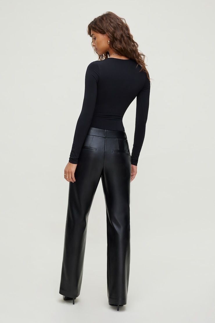 Sculpt Square Neck Bodysuit Jet Black large