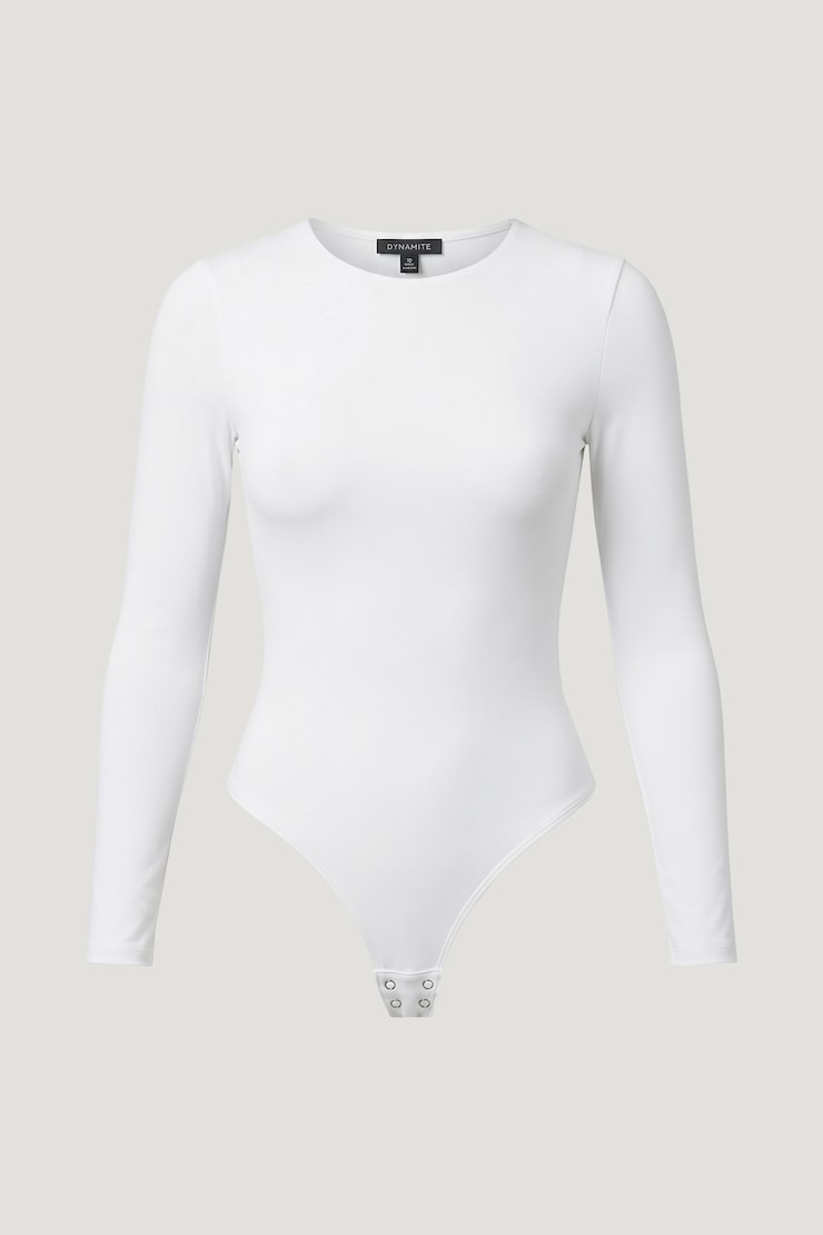 Sculpt Crewneck Bodysuit Bright White large