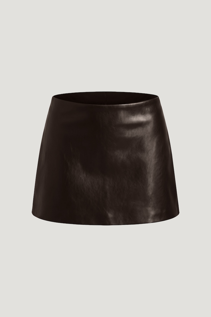 Stacie Faux Leather Mini Skort