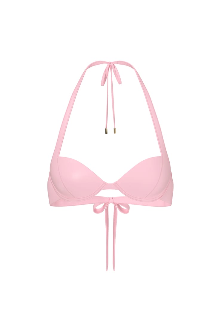 Halter Underwire Bikini Top, ROSE GARDEN, large