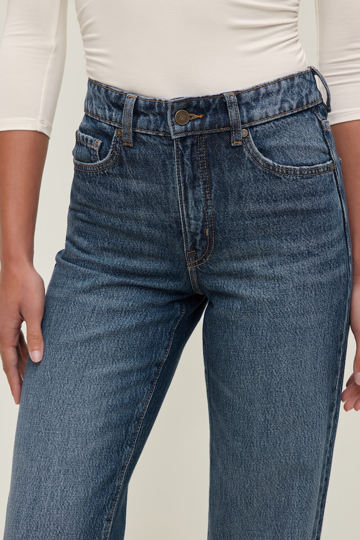 Heidi High Rise Wide Leg Jeans Medium Indigo / Aspen large