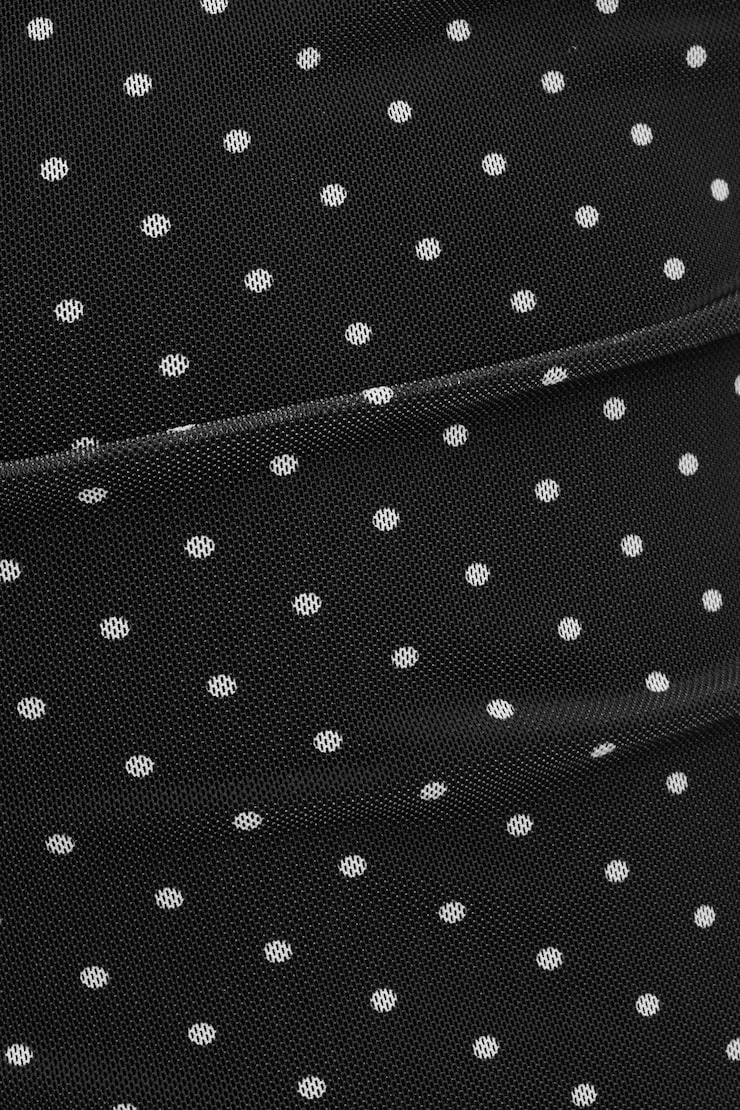 Monet Mesh Top Black w/ White Polka Dots large