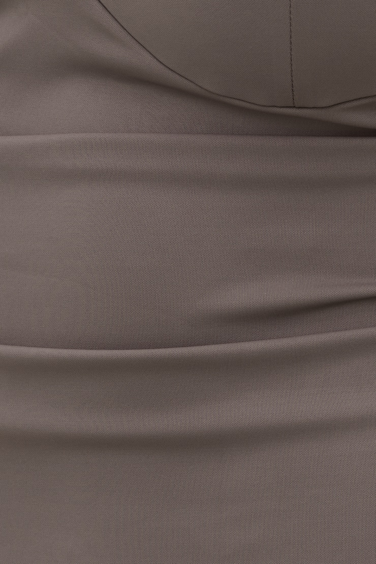 Mindi Padded Bustier Top Iron Taupe large