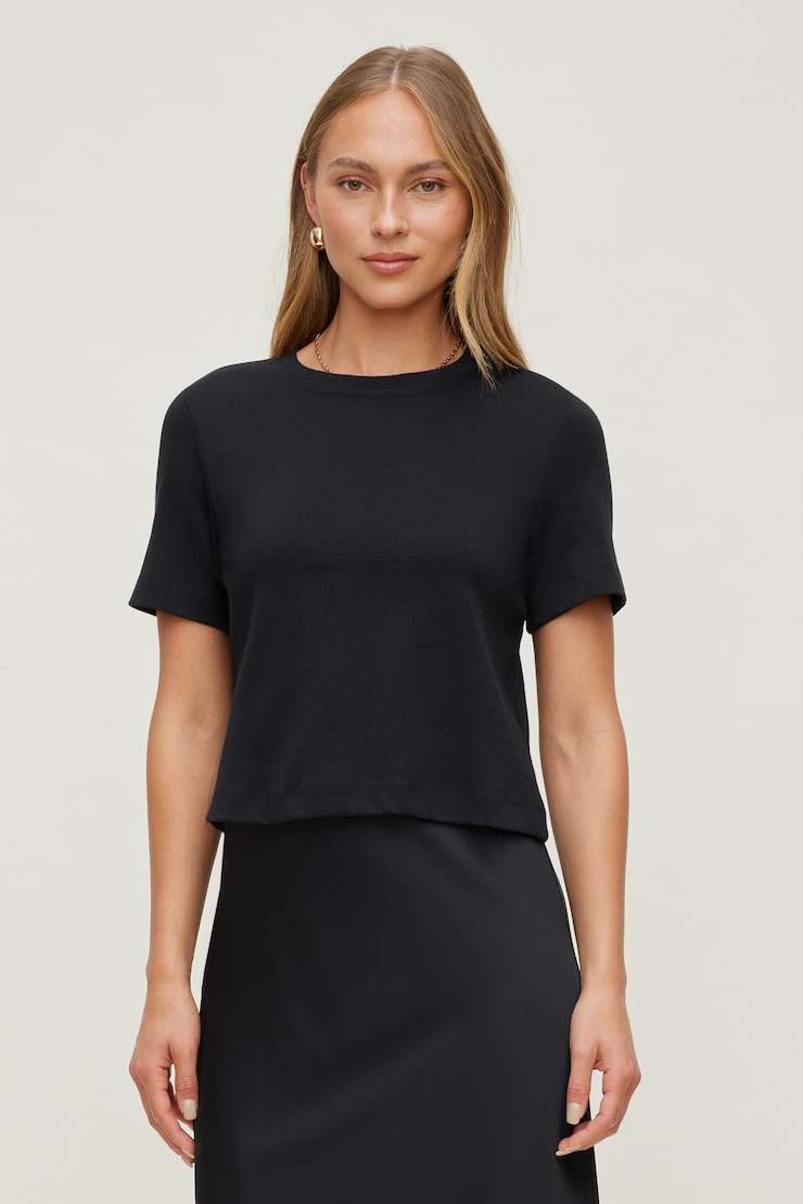 Everyday Cotton T Shirt Jet Black large