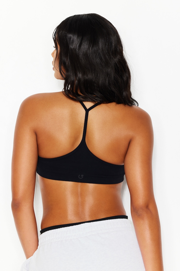 Active Y-Back Bra, Jet Black, large